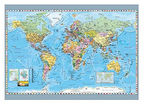 Dino Toys 532489 Politische Karte der Welt Puzzle, 1000 pcs