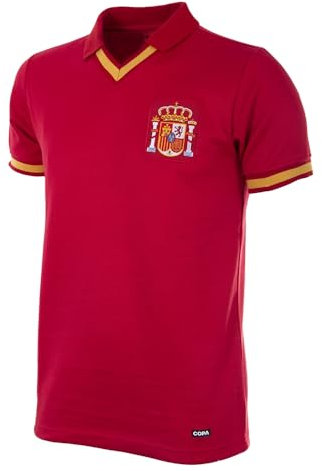COPA - Camiseta de fútbol Retro de España 1988 para Hombre, International Football, España 1988 Retro Football Camisa, Hombre, Color Rojo, tamaño XL