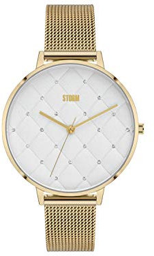 STORM London Alura Gold, Damenuhr, Analoguhr, Mineralglas, Edelstahlgehäuse, 5 bar Wasserdicht, 47423/GD