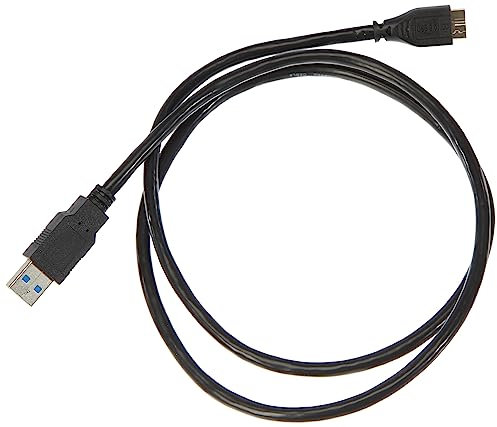 PremiumCord Cavo di Collegamento Micro USB 3.0 1m, USB A Maschio a Micro B Maschio, Cavo Dati USB 3.0 Superspeed 5 Gbit/s, 9 Pin, 3X Schermato, AWG28, Colore Nero, 1m