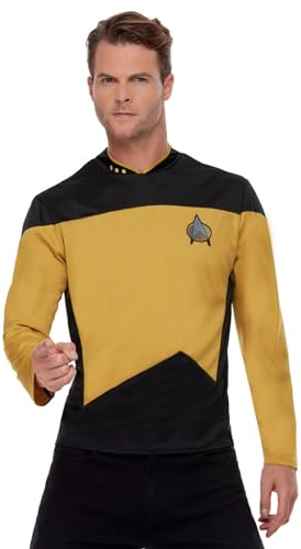 Smiffys Star Trek-Uniform Sicherheit / Technik, Das Nächste Jahrhundert, Gold & Schwarz, Oberteil