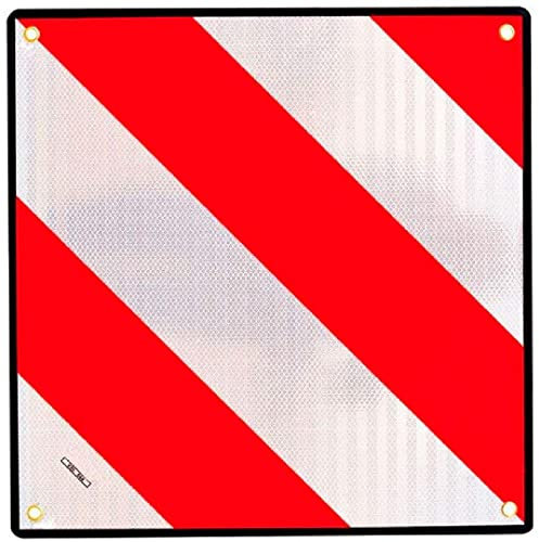 PLACA Bicicleta Coche V20 Homologada · POLICARBONATO 50 CM · Carry Bike blanca y roja · Furgoneta Camper, Caravana, Suv y 4x4