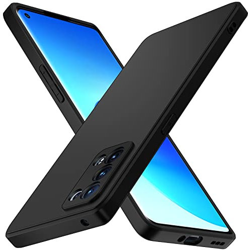 iVoler Cover in Silicone per Oppo Reno6 PRO 5G / Oppo Reno 6 PRO 5G con Protezione della Fotocamera, Ultra Sottile Custodia in TPU Morbida Anti-Graffio Antiurto Protettiva Case, Nero
