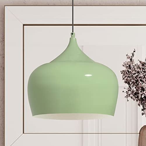 bamyum Kreis Pendelleuchte Esstisch Vintage Ø30 cm Minzgrün, Küchenlampe Hangend Vintage, Esstischlampe Hängend E27, Pendelleuchte Vintage, Küchenlampe Hängend, Hängelampe Küche Esstisch Wohnzimmer