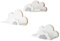 MOLILAND 3er Set Wandregal Kinderzimmer Weiß | Babyzimmer Wolkenregal für Bücher, Spielzeug, Dekoration | Regal Wolke aus Holz | Skandinavischen Stil | Schweberegal Wanddeko FISIA- Elegance