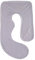 SHANNA Schwangerschaftskissenbezug, J-Form, maschinenwaschbar, Ersatzbezug (graue Sterne)
