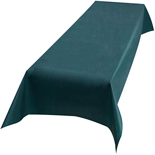 Sensalux Vlies-Tischdecke mit 45% Recyclatanteil, abwaschbare Tischdecke mit Lotuseffekt, 1,5m x 3m Grün