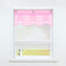SCHOAL Raffrollo ohne Bohren Raffgardinen mit U-Haken Küche Gardinen mit Ösen Transparent Voile Ovale Figur Muster Rosa BxH 140x140 1 Stück