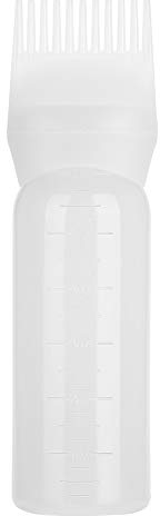 Peigne Applicateur d'Huile pour Cheveux avec Bouteille, 160ml, Brosse de Teinture Capillaire, Blanc