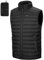 33,000ft Men's Lightweight Gilet, Packable Quilted Puffer Padded Vest Outerwear, Body Warmer Windproof Sleeveless Jacket for Golf Running Hiking Horse Riding Black L