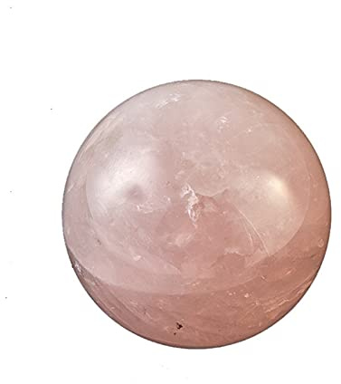 xiaghua369 Natürlicher rosa Rosenquarz Kristallkugel Kugel ohne Ständer for Dekoration, Heilung, Meditation, Feng Shui, Handgefertigt (Größe : Diameter 7.5cm)