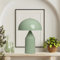bamyum Lipeo Tischlampe Mit Kabel Minzgrün Ø30 cm, Pilz Lampe Metall, Vintage Mushroom Lamp, Pilzlampen Wohnzimmer, Table Lamp Retro Tischleuchte Kleine, Nachttischleuchte Seitenlampe Pilzlampen