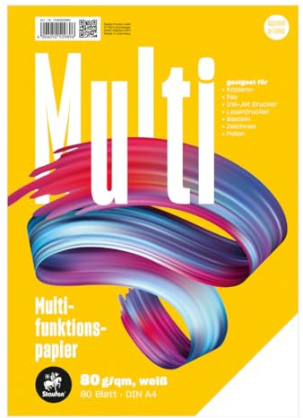 Contura Multifunktions Papier - Farbe weiß, DIN A4, 80 g/m² Papier | 2 Pack mit je 80 Blatt, für Drucker, Kopierer und Bastelarbeiten
