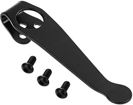 Enhanced Deep Carry Pocket Clip for Spyderco C81 C10 C11 Knives, Premium Titanium Construction, Multiple Models Supported, Complete with Clip Screws, Sleek Black Design