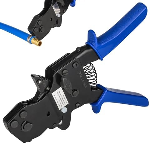 GUOFIS PEX Ratchet Cinch Clamp Tool for Stainless Steel Clamp Ring | PEX Ratchet Tool for Stainless Clamps. Fits 3/8,1/2,5/8,3/4,1. Meets ASTM2098(TOOL024)
