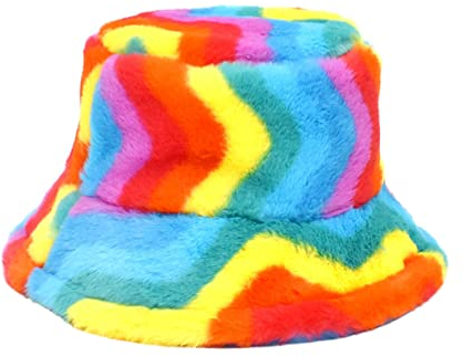 Kunstpelz Fischerhut Flauschige Damen Winterhut Damen Fischerhut Winter Strickmütze Flauschiger Fischerhut Damen Plüsch Fischermütze Anglerhut Freizeithut Damen Damenhut Damenmütze Plüsch Bucket Hat