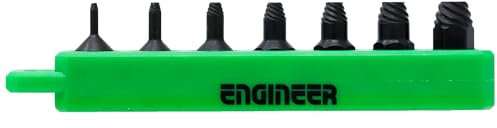 ENGINEER DBZ-301 - Set di estrattori per viti a bussola, punte corte, dimensioni della bussola esagonale 0,89 mm ∼5 mm (attraverso piatti)