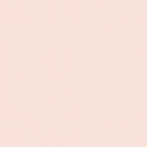 BRICOFLOR Papier peint uni rose pastel Tapisserie rose pastel unie idéale chambre fille Papier peint intissé rose pour couloir & salle de bain