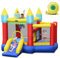 COSTWAY Castillo Hinchable con Tobogán, Castillo Inflable de 301x313x165cm para Niños de 3 a 10 años, con 100 Bolas Oceánicas, Kit de Reparación y Bolsa de Transporte (con Soplador de 480 W)