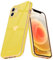 Teageo for iPhone 12 Case Cute Heart Pattern for Women Girls Slim Luxury Bling Plating Soft TPU Anti-Scratch Shockproof Bumper Phone Case for iPhone 12, Yellow