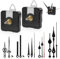 RichDeer 2 Stück Uhrwerk Lautloses Uhr Zubehör für DIY, Uhrwerk für Wanduhr mit 5-Set Uhrzeiger, Quarz Uhrenwerk Lautlos, für Wanduhr Reparatursatz, Gesamtschaftlänge von 0.87 Zoll (22mm)