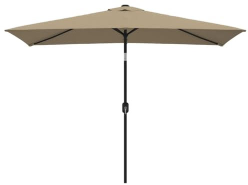 Ombrellone Quadrato da Giardino 250x250cm Beige con Air Vent, Apertura a Manovella - Resistente Acciaio e Poliestere 160 g.