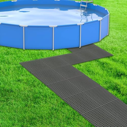 18 alfombrillas protectoras para suelo de piscina, 12 x 12 pulgadas, antideslizante, impermeable, alfombrilla de drenaje para azulejos, accesorios duraderos para piscina de spa, caminos, pasarelas