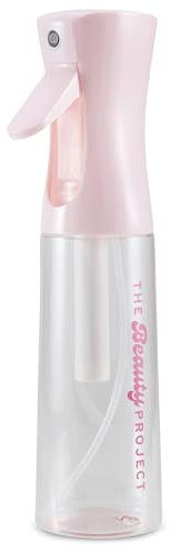 Spray Bottle Mister for Hair - Continuous Mister, Fine Water Mist, Trusted by Professional Salons & Barbers, 10.1oz - Clear Bottle, Light Pink, 10.1 Ounces