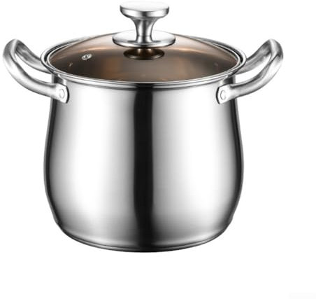 Gettimore Marmite à soupe grande capacité en acier inoxydable 201 pour cuire à la vapeur avec couvercle - Faitout de taille familiale