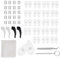 Brillen Reparatur Set, 20 Paar Brillen Nasenpads, Schraub Brillen Nasenpads, Silikon Rutschfeste Brillenpads Transparent für Brillen Sonnenbrillen Rutsch Stopper Gläser Nasenpad Brille Zubehör