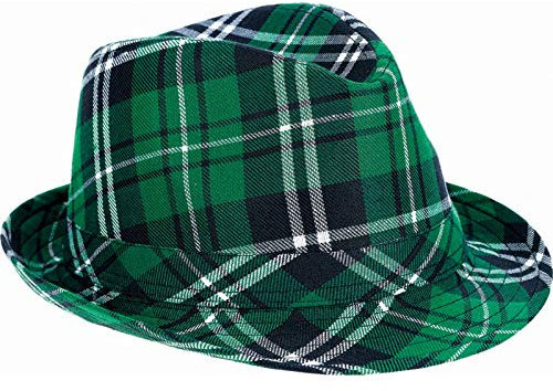 Zkydhbd Fischerhut, irisch, kariert, Fedora-Hut, Fischerhut, Patrick's Day-Party, für den täglichen Gebrauch, Grün, grün, 41