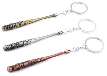 WYCRTD Lot de 3 porte-clés en forme de bâton de baseball Walkings Deads, multicolore, taille unique