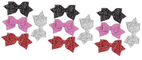 Ciieeo Lot De 3 Décorations De Pailles En Cuir Artificiel Nœuds À Paillettes Breloques Pour Boissons Pour Fête 4 Pièces X 3