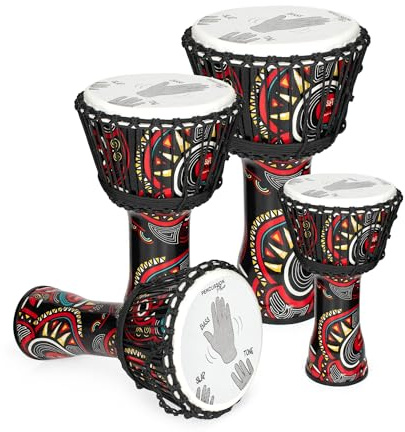 Percussion Plus Carnival Slap Djembe Mixed 4er Pack - Rope Tuned