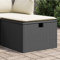 SDWEHO7 Gartensessel, Gartenhocker, UV-beständig, Ottomanen mit Stauraum und Kissen, Balkon Hocker, Lounge Sitzhocker für Garten, Terrasse und Innenhof, Schwarz 55x55x37 cm Poly Rattan