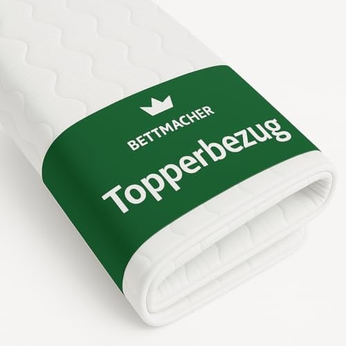 Bettmacher Topperbezug 160x200cm 5-7 cm Kernhöhe waschbar 60°C OEKOTex Reißverschluss Mikrofaser