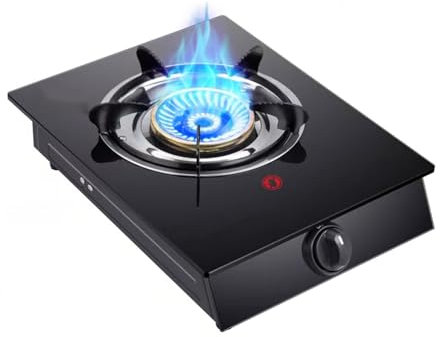 Commercial Gas Stock Pot Range,Glass Nine-burner Single Stove [tube + Clamp],for Seafood Boil,Home Brewing(LPG)