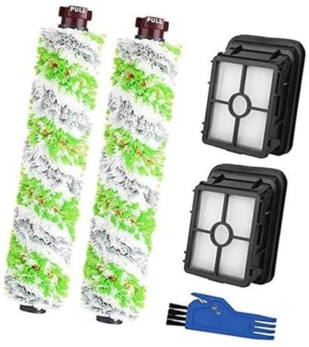 Szwaldaper Pet Brush amp; Filter, for Bissell, CrossWave Pet Pro 2306 1785 Vacuum Cleaner, 2 Pet Brush, 2 Filter, 1 Cleaning Brush Steam Mop Replacement Pads