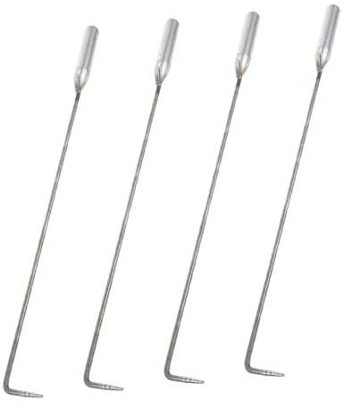 POPETPOP 4stücke Feuerhaken Für Innenbereich Und Holzöfen Langer Kohlehaken Aus Hitzebeständigem Robustes Kaminwerkzeug Für Lagerfeuer Und Camping