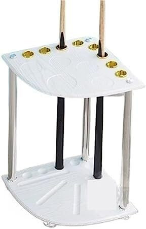 JvFbjLF Hält 8 Queues Global Fishing Golf Queues Spielzimmer oder Billardzimmer Billard Queue Racks Doppel(Bianco)