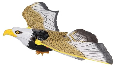 Toyvian Elektronisches Adler Spielzeug mit Aufhängung, Fliegend, Blinkend | Abs Ausführung, ohne Batterie, als Kinderspielzeug, für Garten Deko, 1 Stück, Vogelmotiv