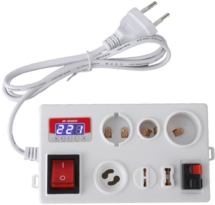 Tester di potenza LED per lampadine E14 B22, misura tensione, corrente, wattaggio, interfaccia plug-in, 85-265V