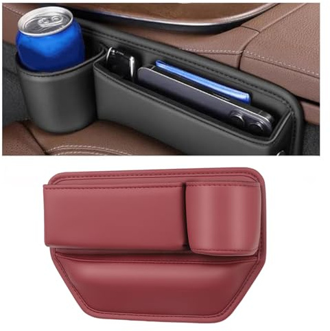 NRAAUEPO Autositzlücken Aufbewahrungsbox für Mercedes Benz W639 2006-2016 Auto Leder Getränkehalter Lücke Tasche Sitze Lücke Füller Organizer Innen Zubehör