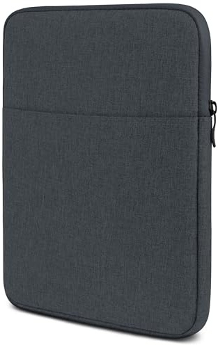 moex Tablet Hülle für Lenovo Yoga Tab (11.1, 2025) Tasche mit Reißverschluss und Fach für Zubehör, Nylon Stoff Sleeve weich Gepolstert, Schutzhülle Minimalistisch Dash Case, Anthrazit