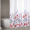 MSV Cotexsa by Premium Anti-Schimmel Textil Duschvorhang - Anti-Bakteriell, waschbar, 100% wasserdicht, mit 12 Duschvorhangringen - Polyester, „Vögel“ Weiß 180x200cm