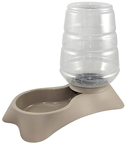 Kerbl Wasserspender Nuvola 3,8 l, Taupe, 2-TLG. (Wassernapf, Spender) 81998