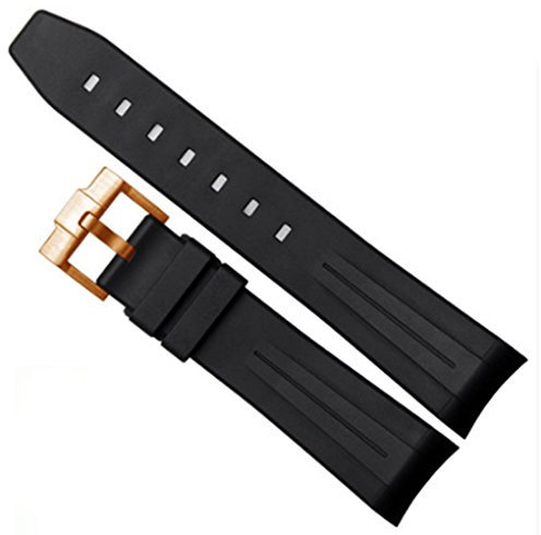 Richie strap 20 mm Gummi-Uhrenarmband mit Dornschließe für Rolex GMT Yatch Master 16622 Uhren, Gummi