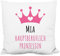 Personalisiertes Plüsch-Kissen Wunschname - Hauptberuflich Prinzessin - 40x40cm, inkl. Kissen-Füllung - das ideale Geschenk für Mädchen, Tochter, Arbeitskollegin, Freundin