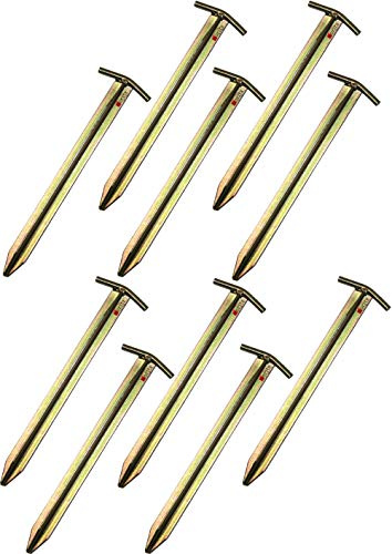 Moritz Stahl T-Profil Hering Zelthering Camping 50 cm (10 Stück, 50 cm)