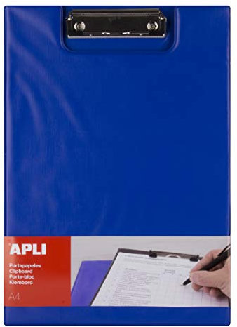 Apli - 17205, Portablocco Con Copertina, Blu, A4